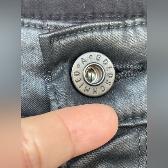 A.G. Adriano Goldshmied Farrah Black skinny Ankle Side Lace leather Jeans 28 R - Picture 5 of 16